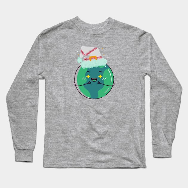 xmas emoji design Long Sleeve T-Shirt by brighter bolder louder